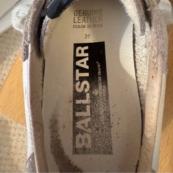 Golden Goose Ball Star Cream and Gray Suede Sneakers - Picture 5 of 8